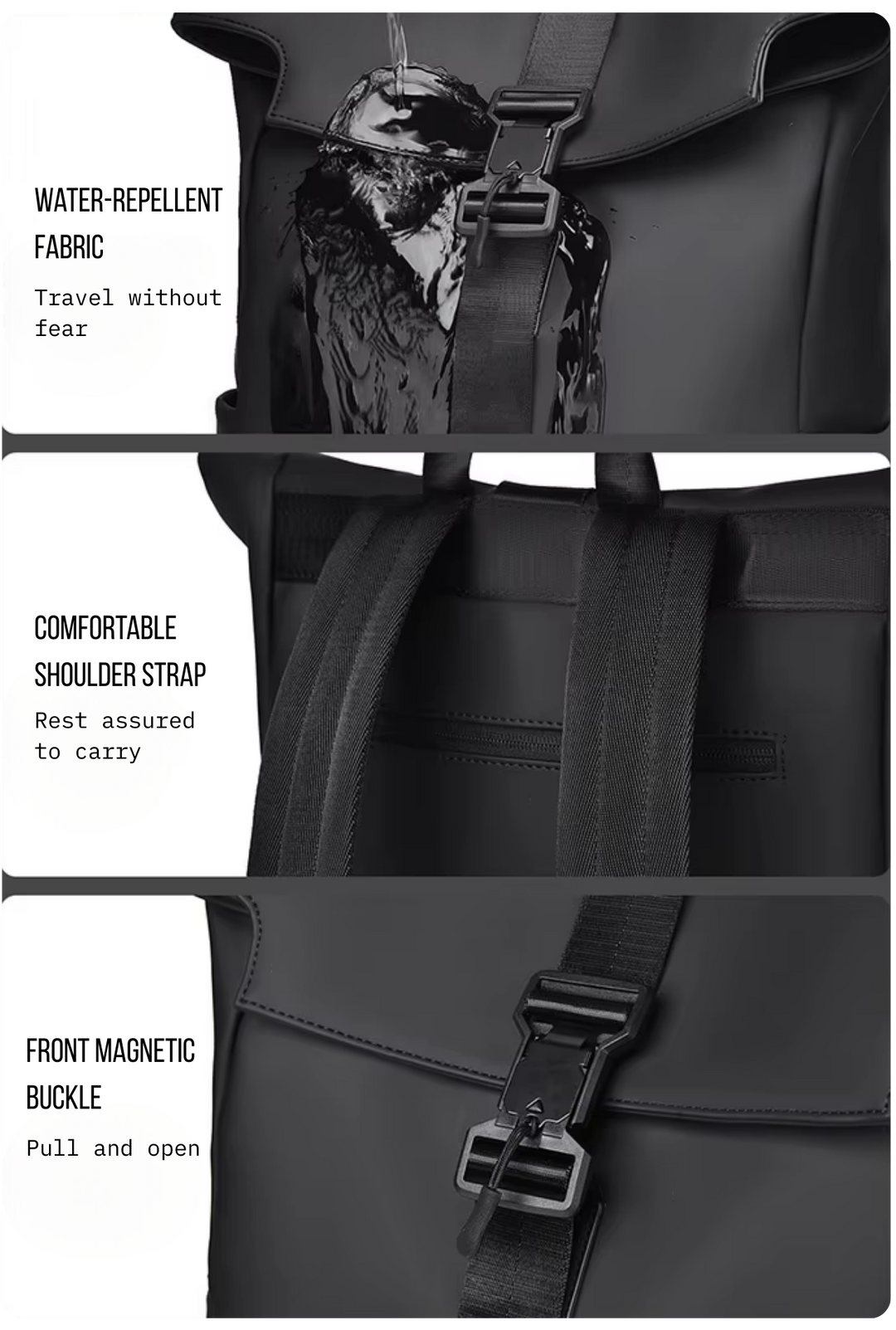Oxford™ - Minimal Waterproof Laptop Backpack – College & Work Anti-Theft Commuter