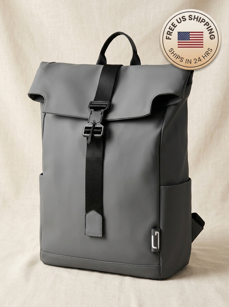 Oxford™ Roll-Top Backpack — Waterproof Laptop Commuter Bag